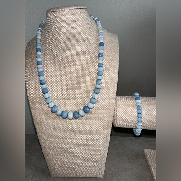 Jay King Jewelry - Blue opal beaded necklace & bracelet set by Jay king